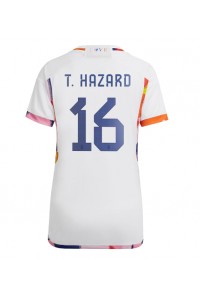 Fotbalové Dres Belgie Thorgan Hazard #16 Dámské Venkovní Oblečení MS 2022 Krátký Rukáv